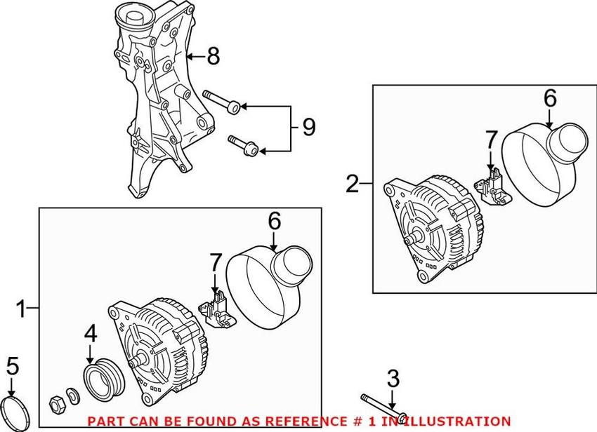 Audi Alternator 06H903018M